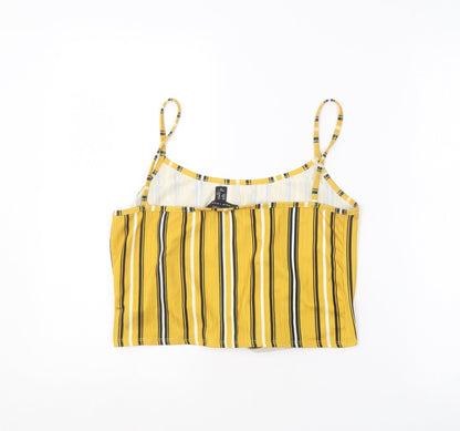 Womens UK Size 14 New Look Yellow Camisole T-Shirt