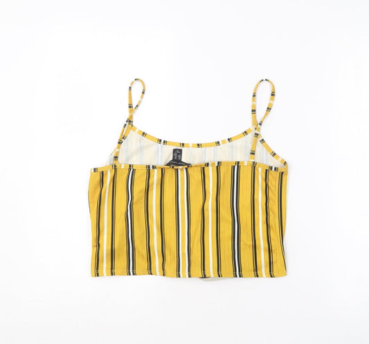 Womens UK Size 14 New Look Yellow Camisole T-Shirt
