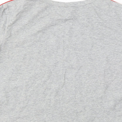 SheIn Womens Grey  Cotton Basic T-Shirt Size L Round Neck