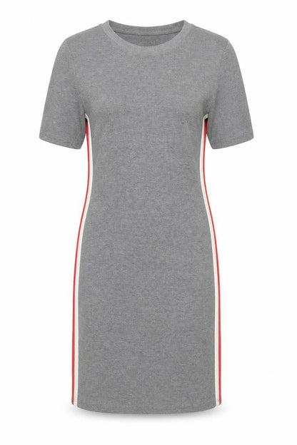 H&M Womens Grey  Polyester Bodycon  Size 42  Round Neck
