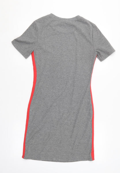 H&M Womens Grey  Polyester Bodycon  Size 42  Round Neck