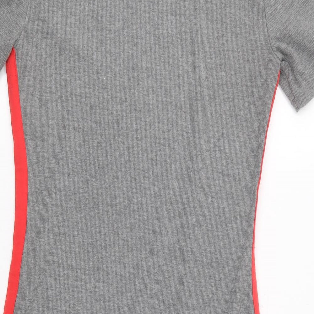 H&M Womens Grey  Polyester Bodycon  Size 42  Round Neck
