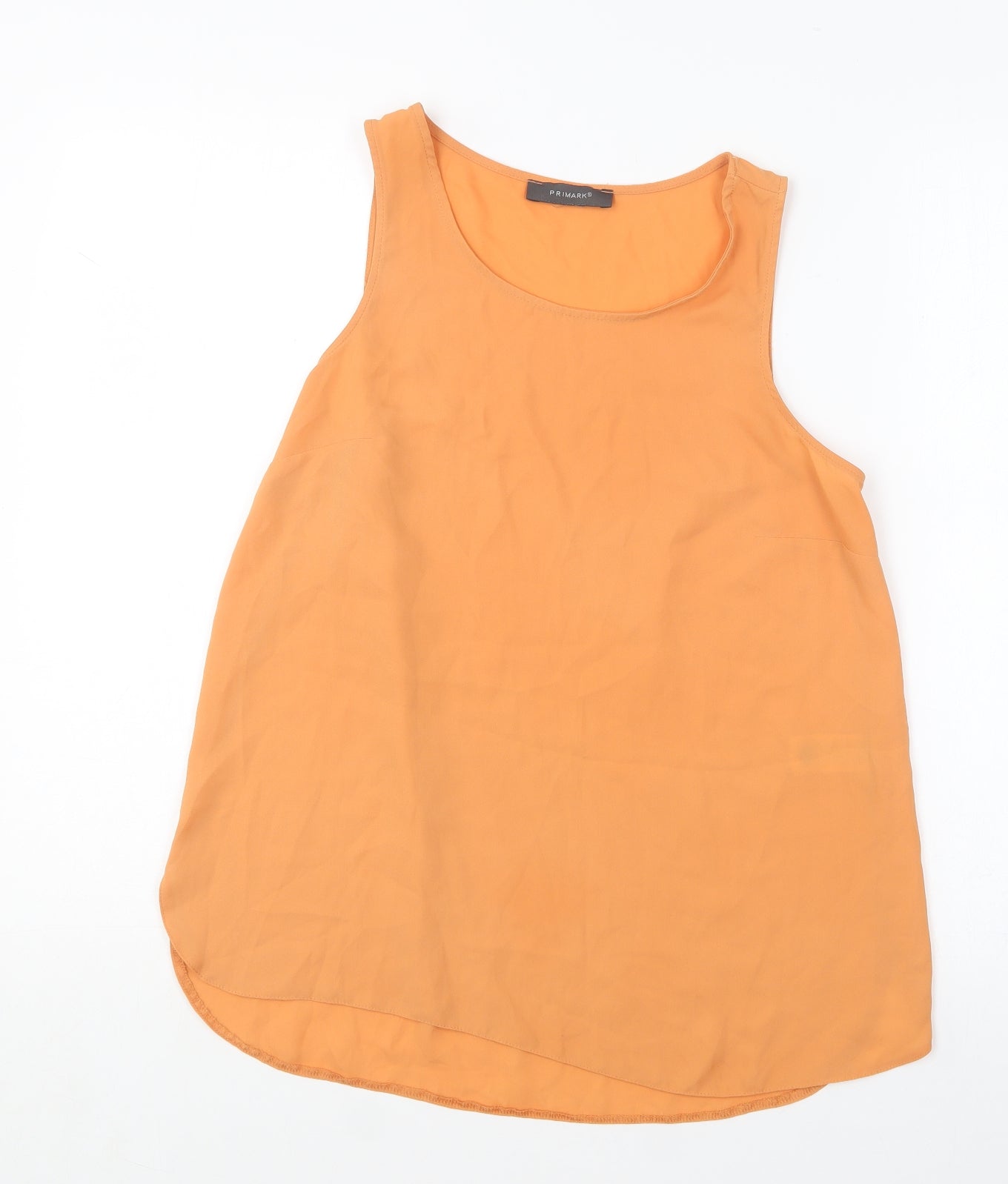 Primark Womens Orange  Polyester Basic Blouse Size 8 Square Neck