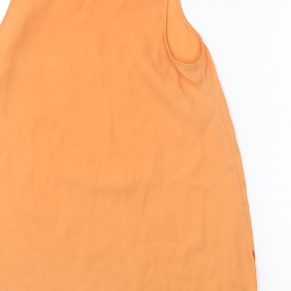 Primark Womens Orange  Polyester Basic Blouse Size 8 Square Neck