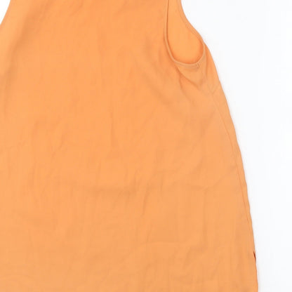 Primark Womens Orange  Polyester Basic Blouse Size 8 Square Neck