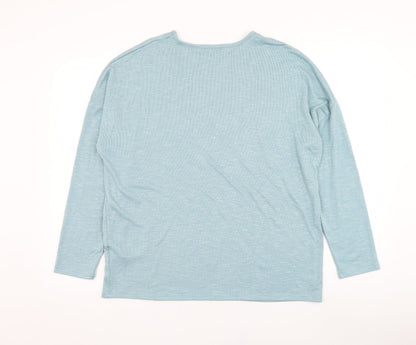 Womens UK Size M Papaya Blue Pullover Jumper