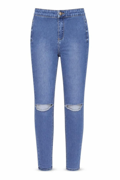 Womens UK Size 8 New Look Regular Fit Skinny Blue Jeans