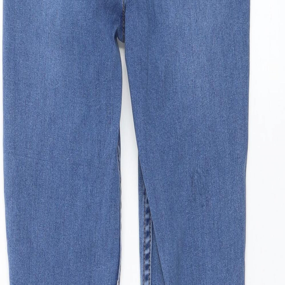 New Look Womens Blue  Cotton Skinny Jeans Size 8 L29 in Regular Zip