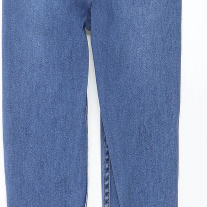 New Look Womens Blue  Cotton Skinny Jeans Size 8 L29 in Regular Zip