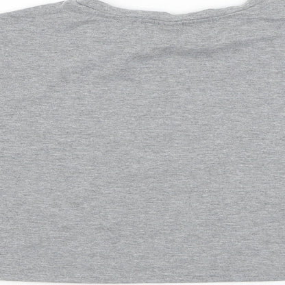 SheIn Girls Grey  Polyester Basic T-Shirt Size 12-13 Years Round Neck Pullover - C'est La Vie