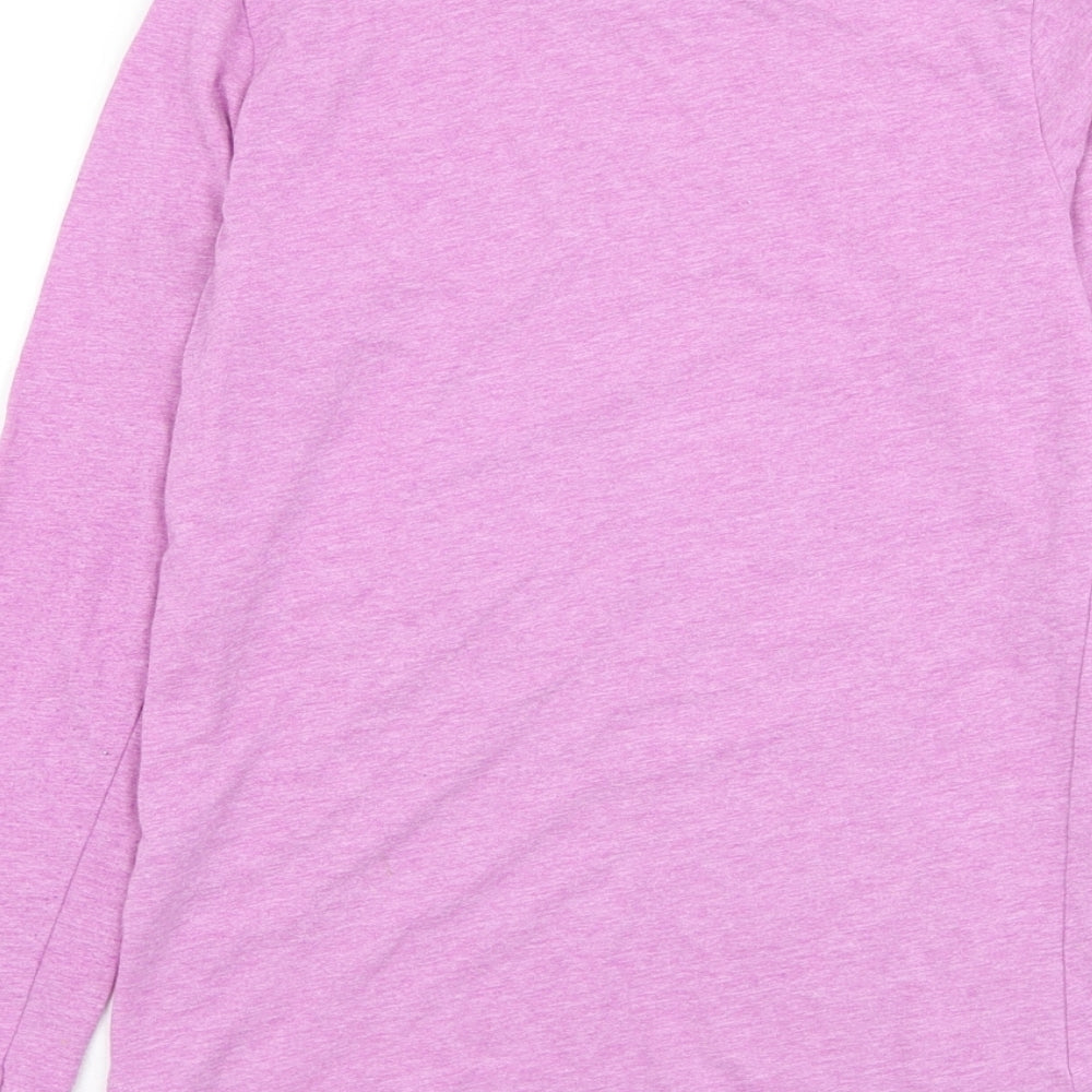 Dunnes Stores Girls Pink  Cotton Pullover T-Shirt Size 9-10 Years Round Neck Pullover - Llama
