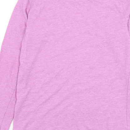 Dunnes Stores Girls Pink  Cotton Pullover T-Shirt Size 9-10 Years Round Neck Pullover - Llama