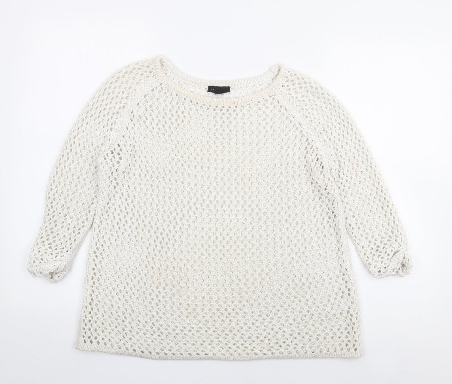 Womens UK Size 8 Topshop Ivory Pullover Jumper