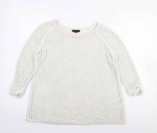 Womens UK Size 8 Topshop Ivory Pullover Jumper