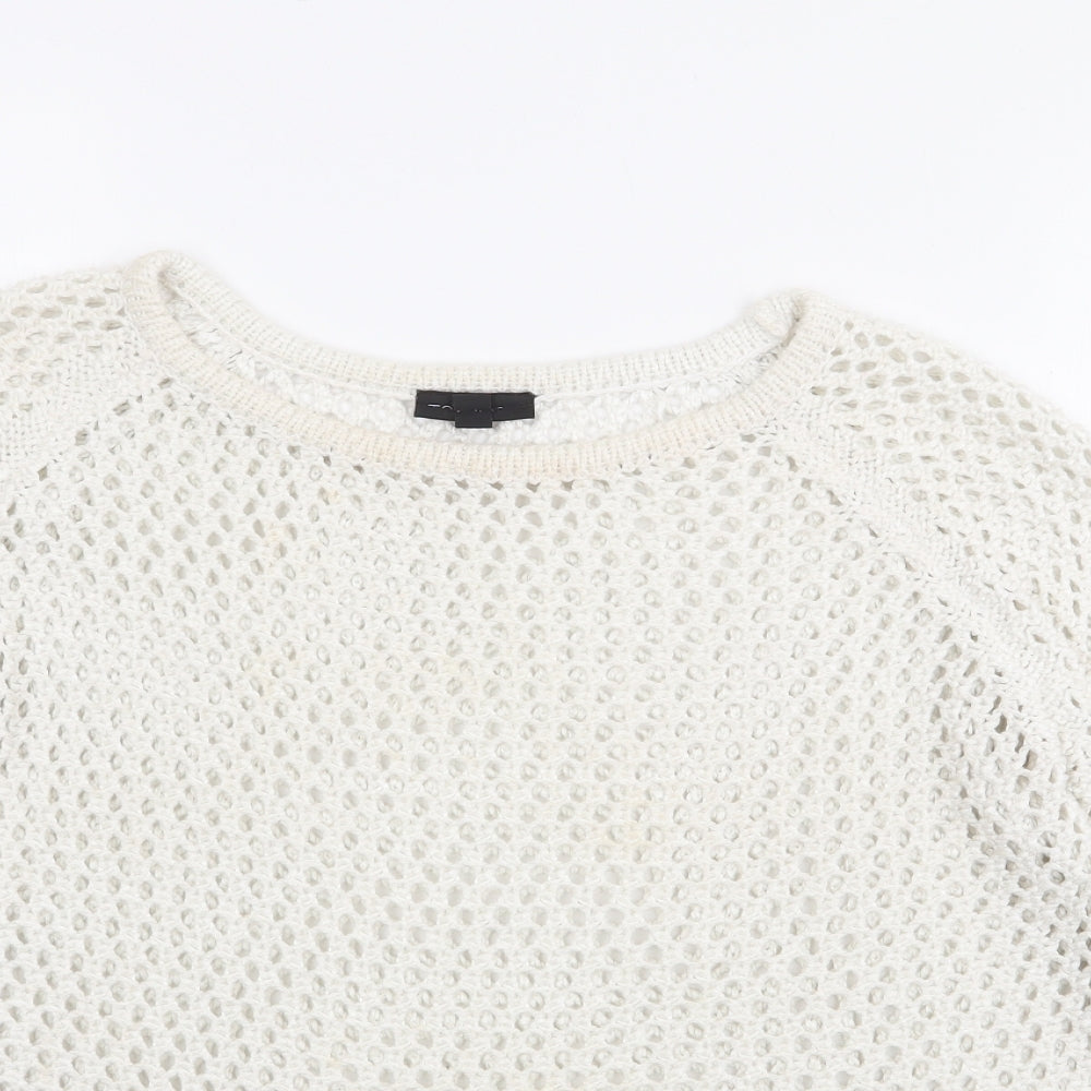 Womens UK Size 8 Topshop Ivory Pullover Jumper