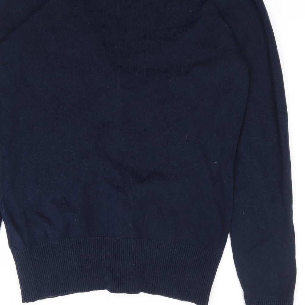 Bon Prix Collections Womens Blue V-Neck  Cotton Cardigan Jumper Size S