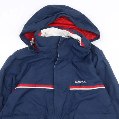 Mens UK Size S gti Gentini Nautical Blue Rain Coat