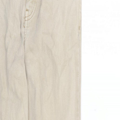 Topshop Womens Beige  Cotton Skinny Jeans Size 28 L27 in Regular Zip