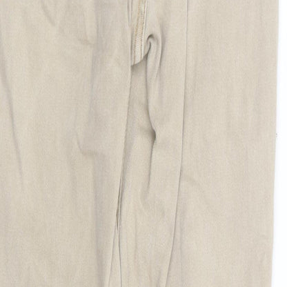 Topshop Womens Beige  Cotton Skinny Jeans Size 28 L27 in Regular Zip