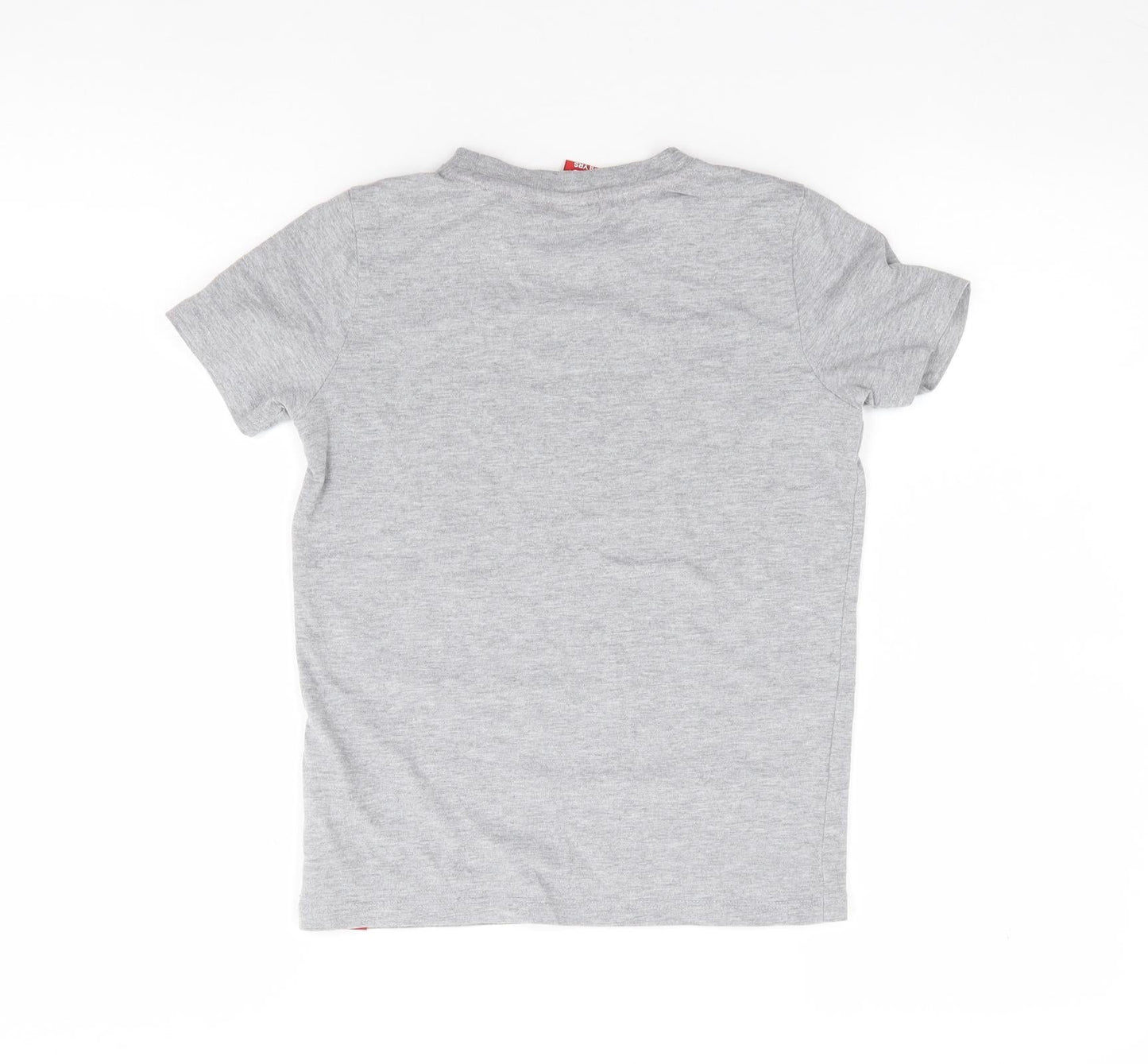 Liverpool FC Boys Grey  Cotton Jersey T-Shirt Size 7-8 Years Crew Neck Pullover