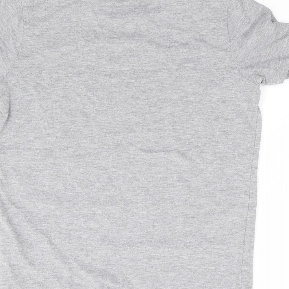 Liverpool FC Boys Grey  Cotton Jersey T-Shirt Size 7-8 Years Crew Neck Pullover