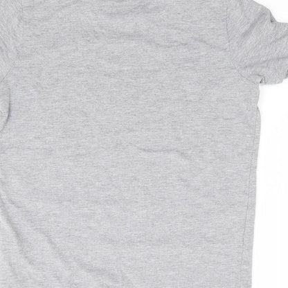 Liverpool FC Boys Grey  Cotton Jersey T-Shirt Size 7-8 Years Crew Neck Pullover