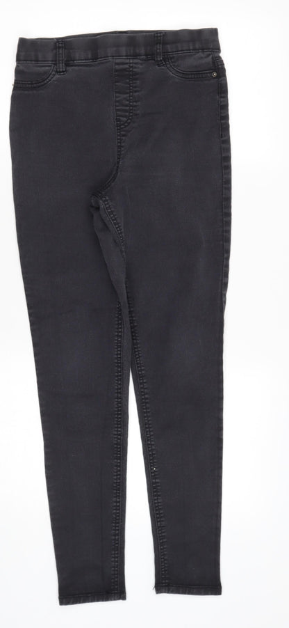 TESCO Womens Black  Cotton Skinny Jeans Size 10 L26 in Regular