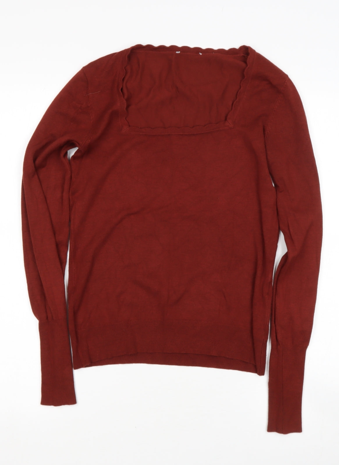 Womens UK Size M Preworn Brown Pullover Jumper