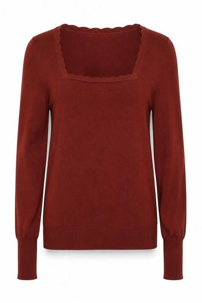 Womens UK Size M Preworn Brown Pullover Jumper