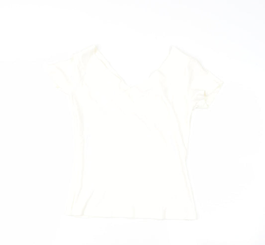 Womens UK Size S Preworn White Basic Blouse