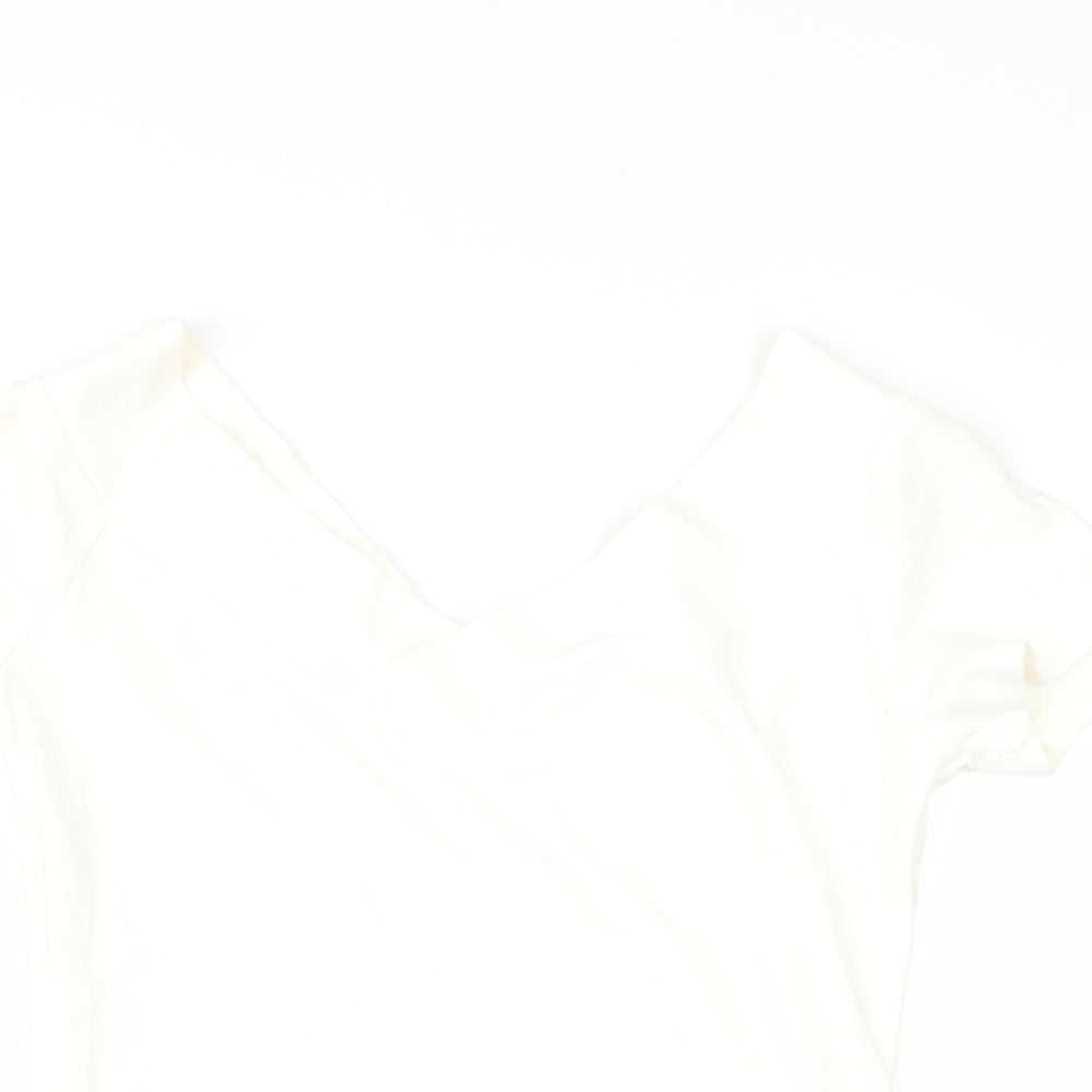 Womens UK Size S Preworn White Basic Blouse