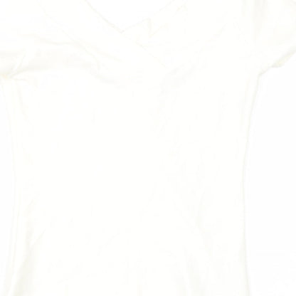 Womens UK Size S Preworn White Basic Blouse