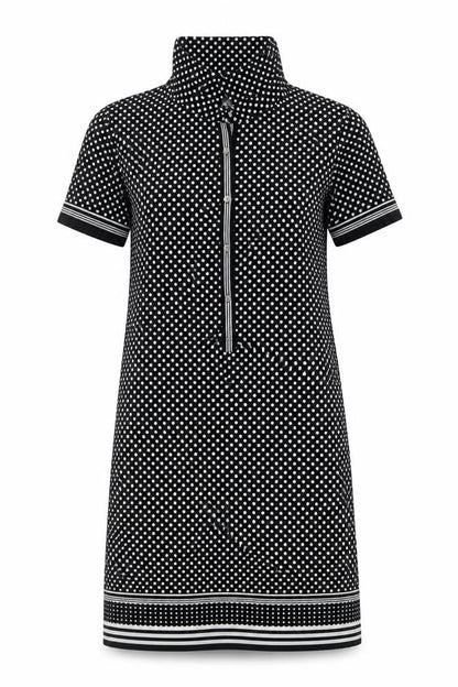 Max Studio Womens Black Polka Dot Polyester Blend Shift  Size S   Snap