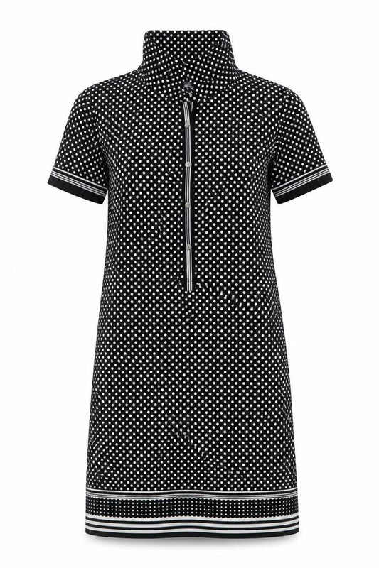 Max Studio Womens Black Polka Dot Polyester Blend Shift  Size S   Snap