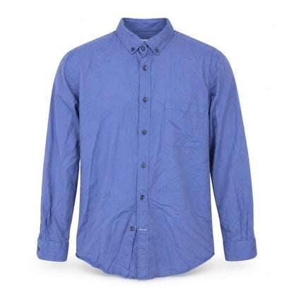 Dunnes Mens Blue  Cotton  Button-Up Size M Collared