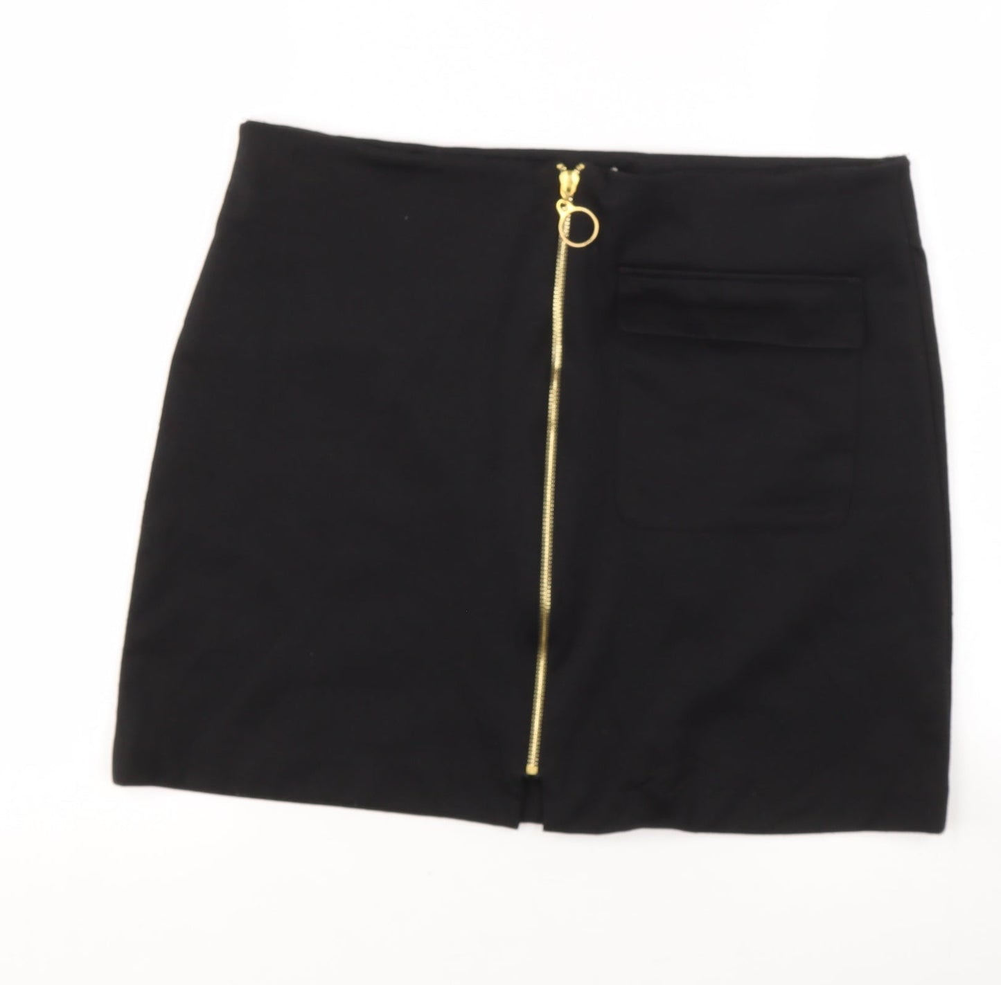 lottie Womens Black  Polyester A-Line Skirt Size 12
