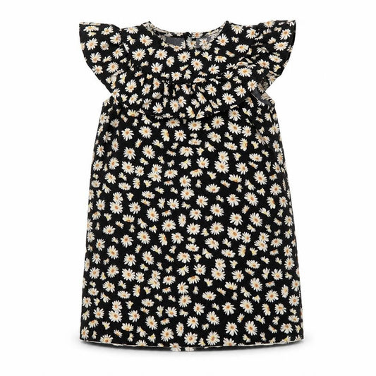 sien Girls Black Floral Polyester Ball Gown  Size 4 Years  Round Neck