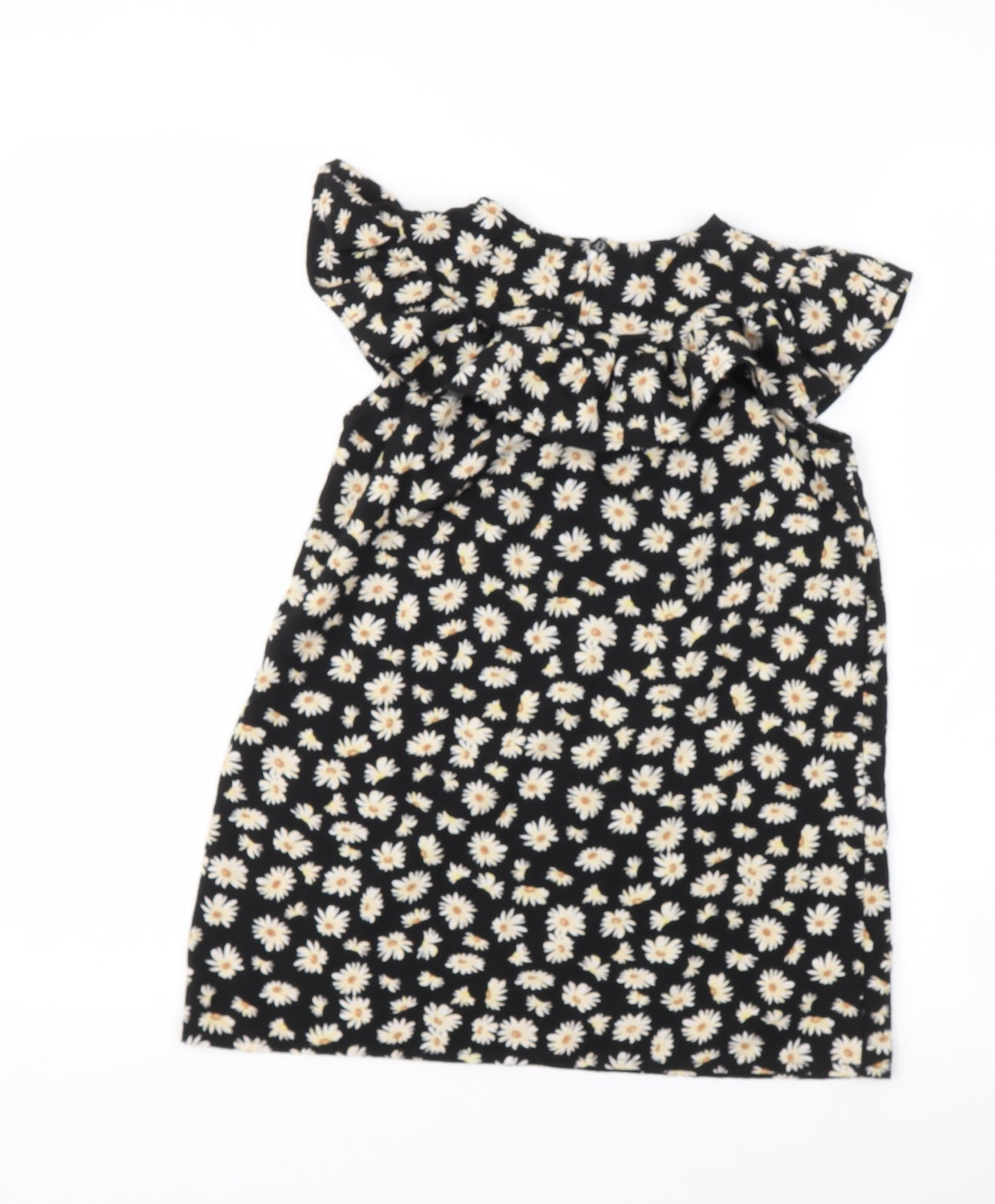 sien Girls Black Floral Polyester Ball Gown  Size 4 Years  Round Neck