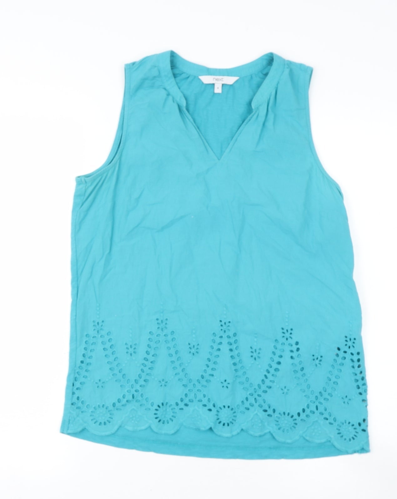 Womens UK Size 8 NEXT Blue Basic Blouse