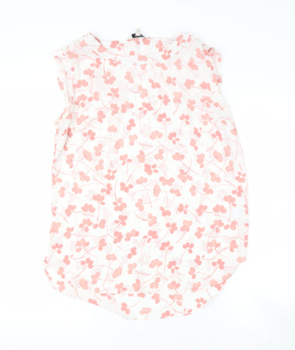 Womens UK Size 8 NEXT Pink Basic Blouse