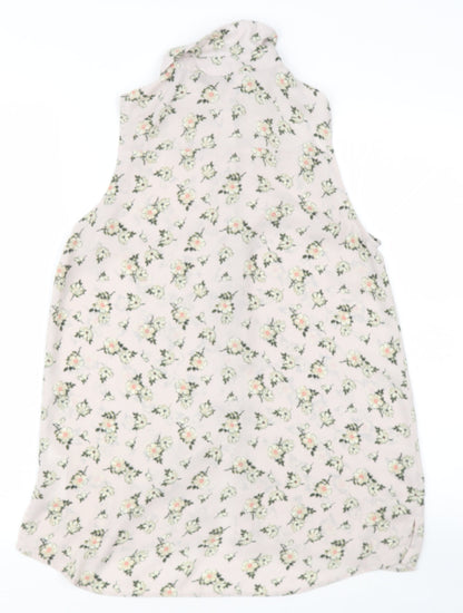 newlook Womens Multicoloured Floral Polyester Basic Blouse Size 8 Collared