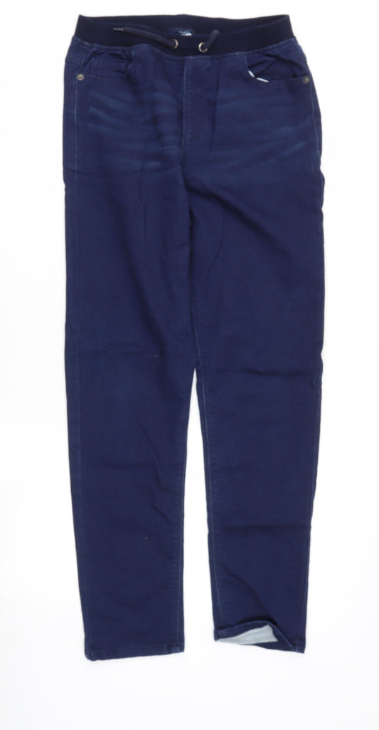 Womens UK Size M Dunnes Stores Regular Fit Harem Blue Trousers