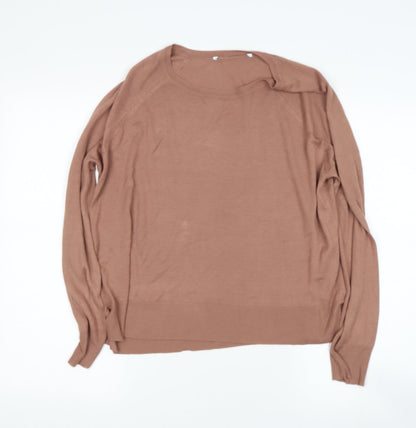 Womens UK Size M Preworn Beige Pullover Jumper