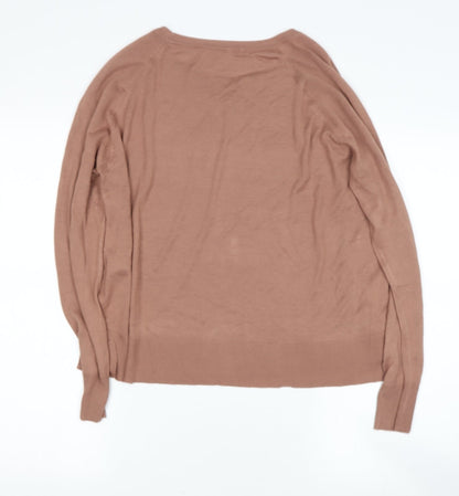 Womens UK Size M Preworn Beige Pullover Jumper