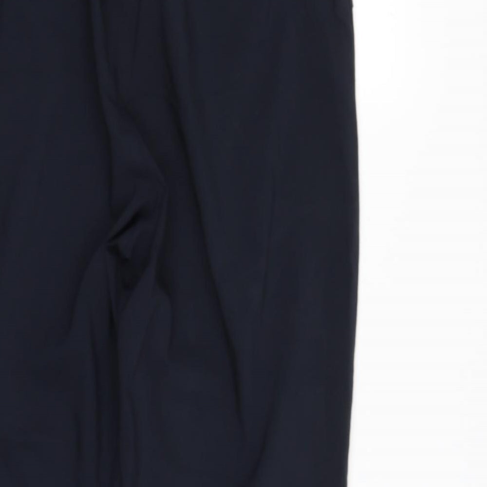 Womens UK Size M Preworn Regular Fit Cropped Blue Trousers