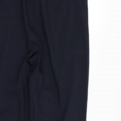 Womens UK Size M Preworn Regular Fit Cropped Blue Trousers
