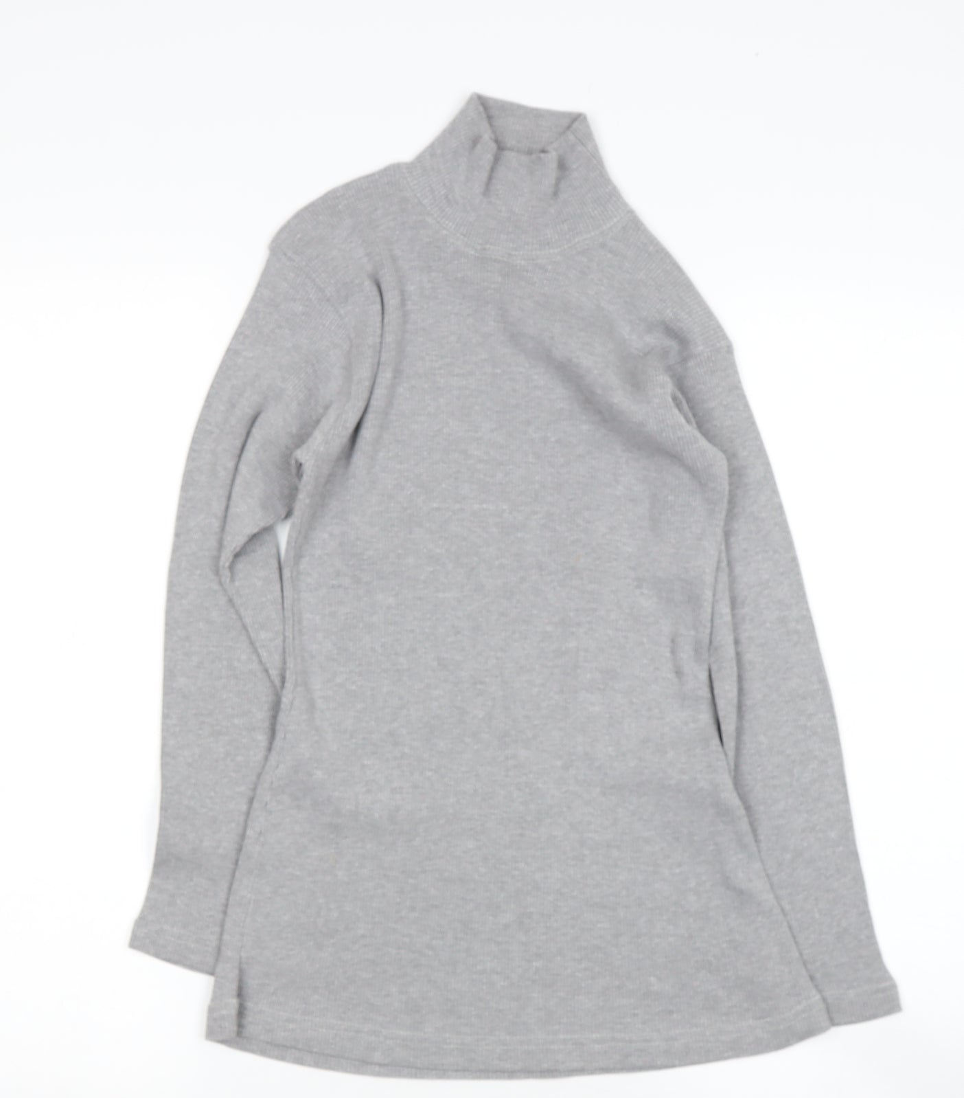Sasha Girls Grey High Neck  Cotton Henley Jumper Size 15 Years
