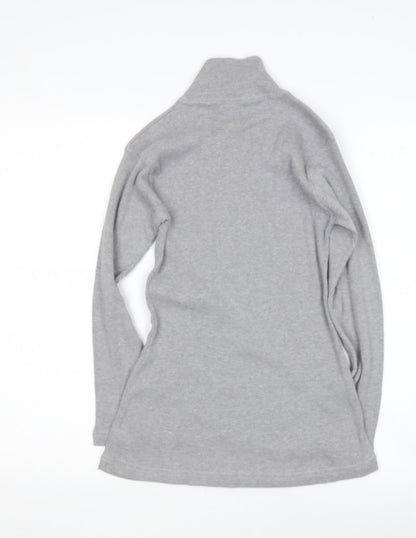 Sasha Girls Grey High Neck  Cotton Henley Jumper Size 15 Years