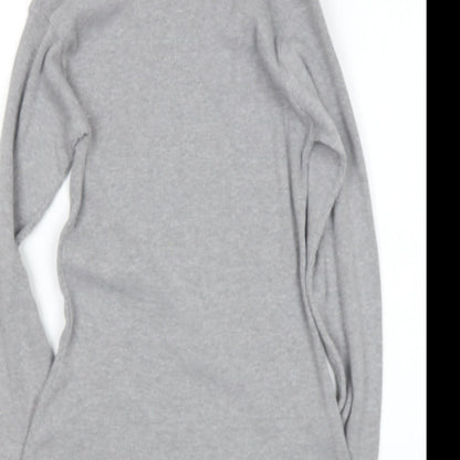 Sasha Girls Grey High Neck  Cotton Henley Jumper Size 15 Years