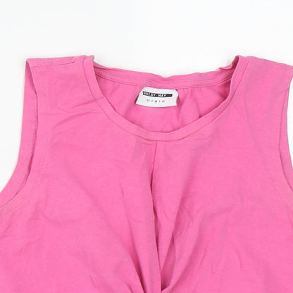 Noisy may Girls Pink  Cotton Cropped Tank Size M Round Neck